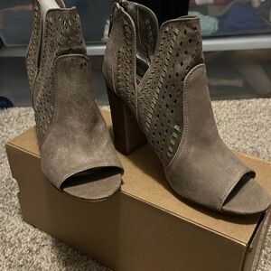 Size 8.5 taupe peep toe